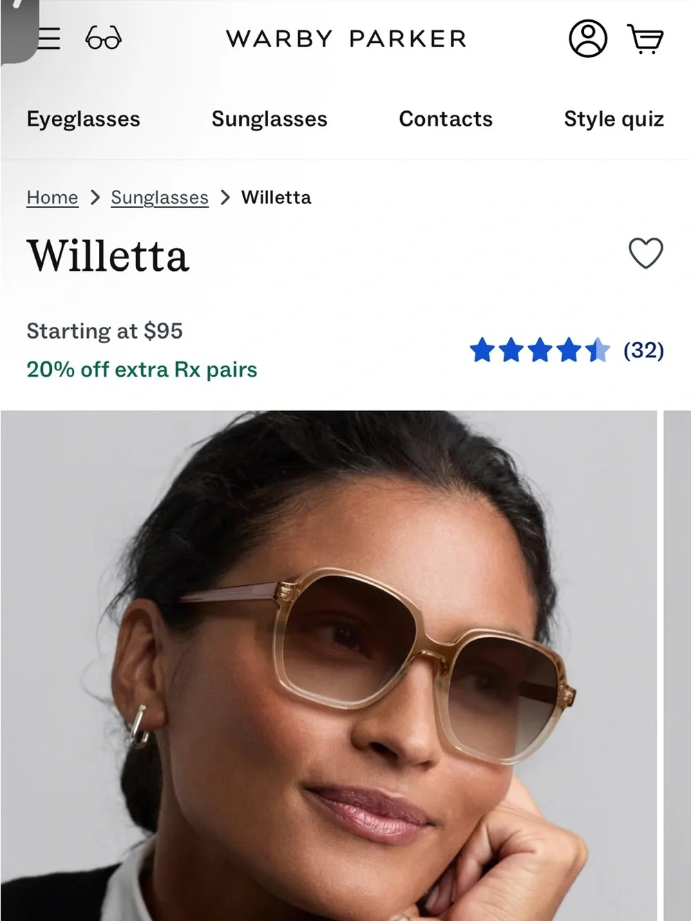 Oversized Sunglasses — Brown Gradient